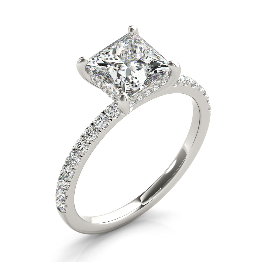 Noa Princess Lab Grown Diamond Solitaire Engagement Ring IGI Certified-VIRABYANI
